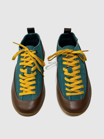 Outdoor Leisure Trendy Leather Soft Sole Lace-Up Training Shoes【s0000015524】