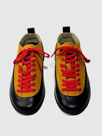 Outdoor Leisure Trendy Leather Soft Sole Lace-Up Training Shoes【s0000015524】