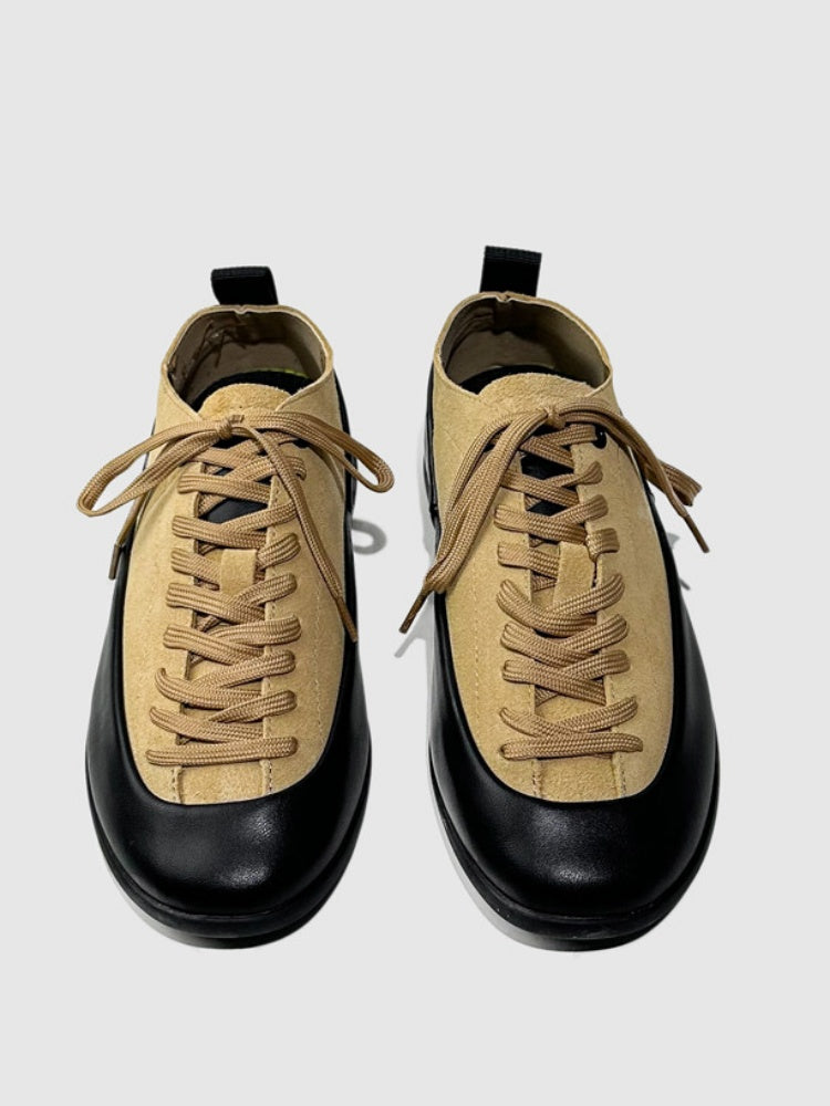 Outdoor Leisure Trendy Leather Soft Sole Lace-Up Training Shoes【s0000015524】