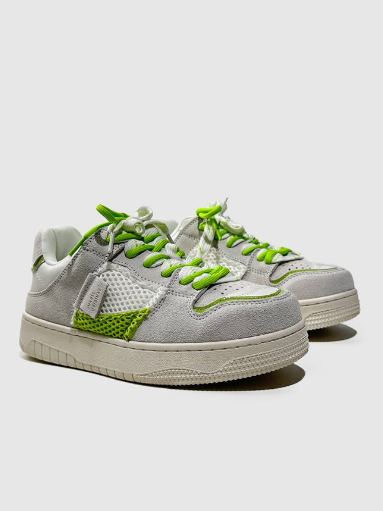 Contrast Casual Mesh Design Flat Shoes【s0000015525】