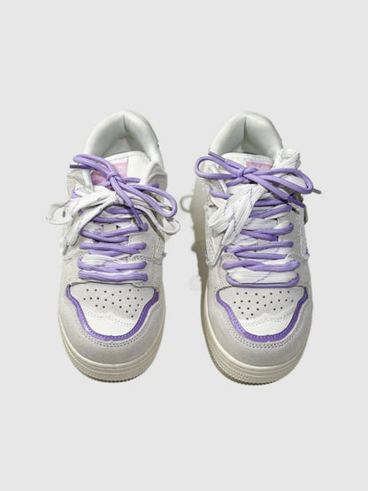 Contrast Casual Mesh Design Flat Shoes【s0000015525】