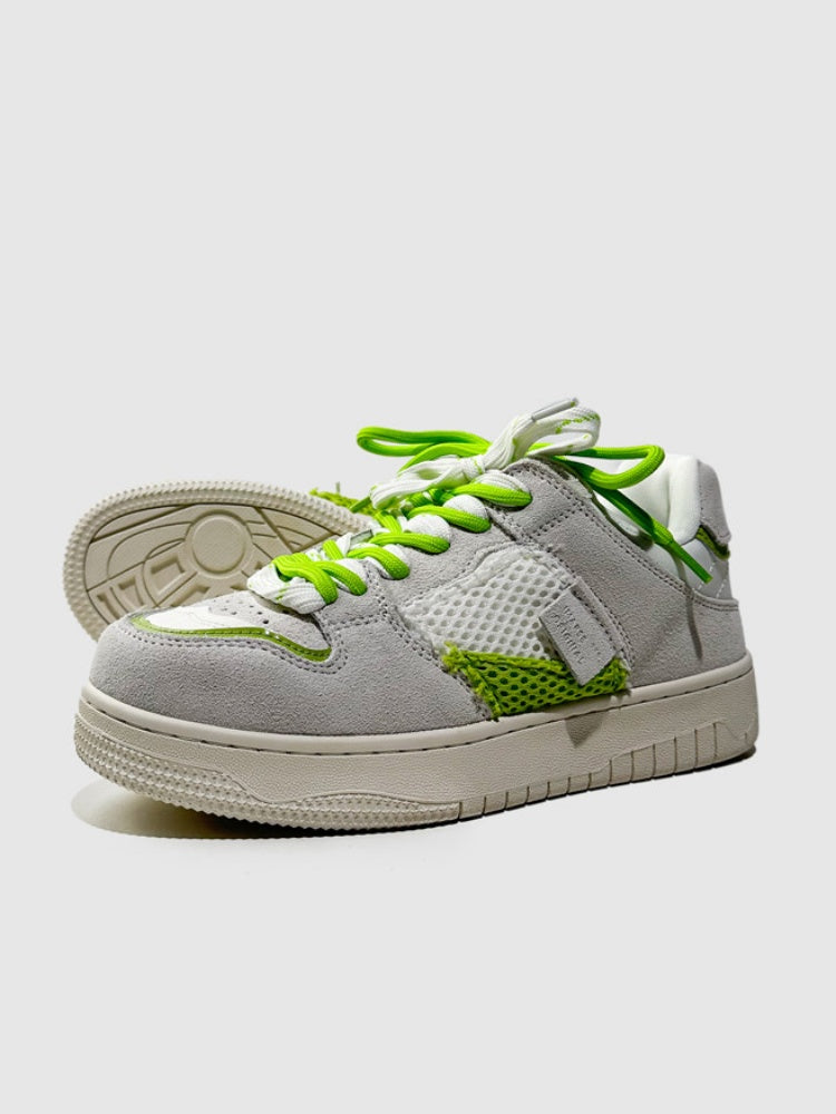 Contrast Casual Mesh Design Flat Shoes【s0000015525】