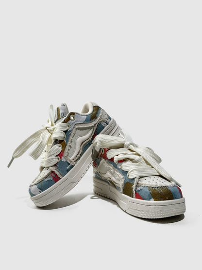 Fringed Cross-Strap Thick-Soled Trekking Sports Shoes【s0000015526】