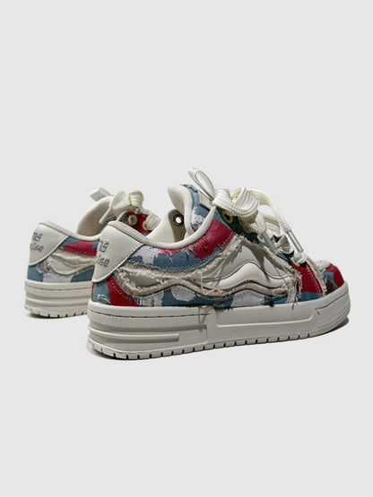 Fringed Cross-Strap Thick-Soled Trekking Sports Shoes【s0000015526】