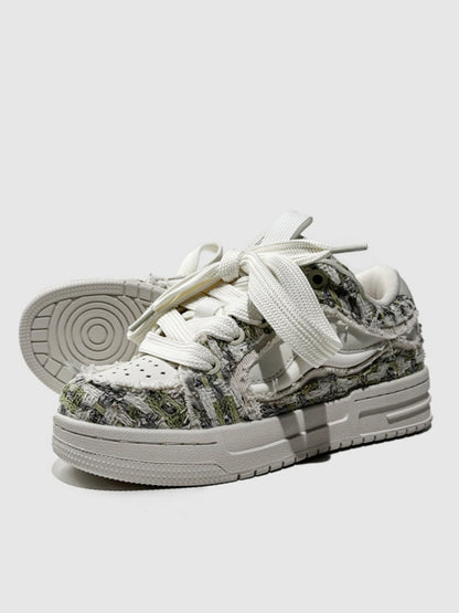 Fringed Cross-Strap Thick-Soled Trekking Sports Shoes【s0000015526】