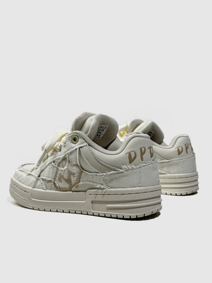 Stitching Fringe Beggar Board Shoes【s0000015527】