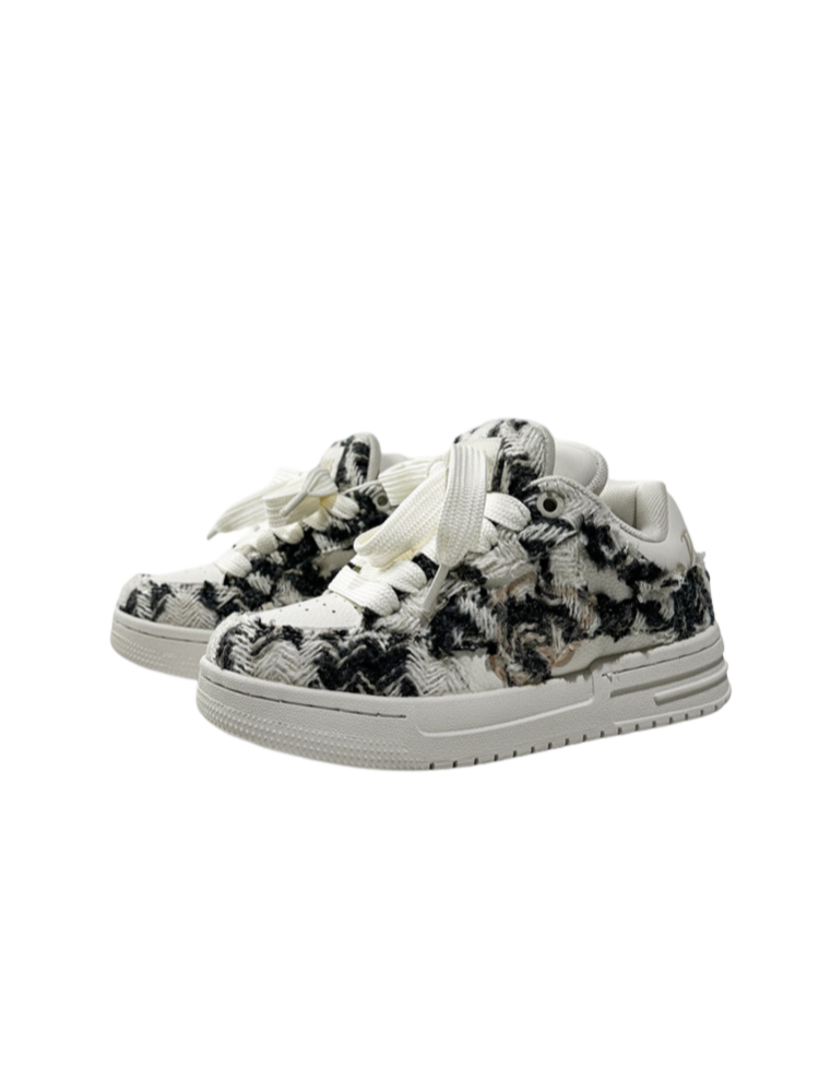 Stitching Fringe Beggar Board Shoes【s0000015527】