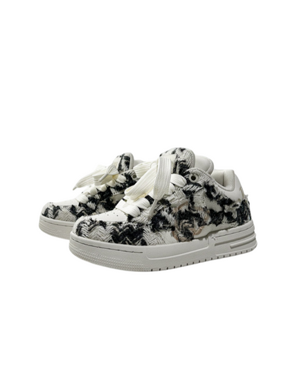 Stitching Fringe Beggar Board Shoes【s0000015527】