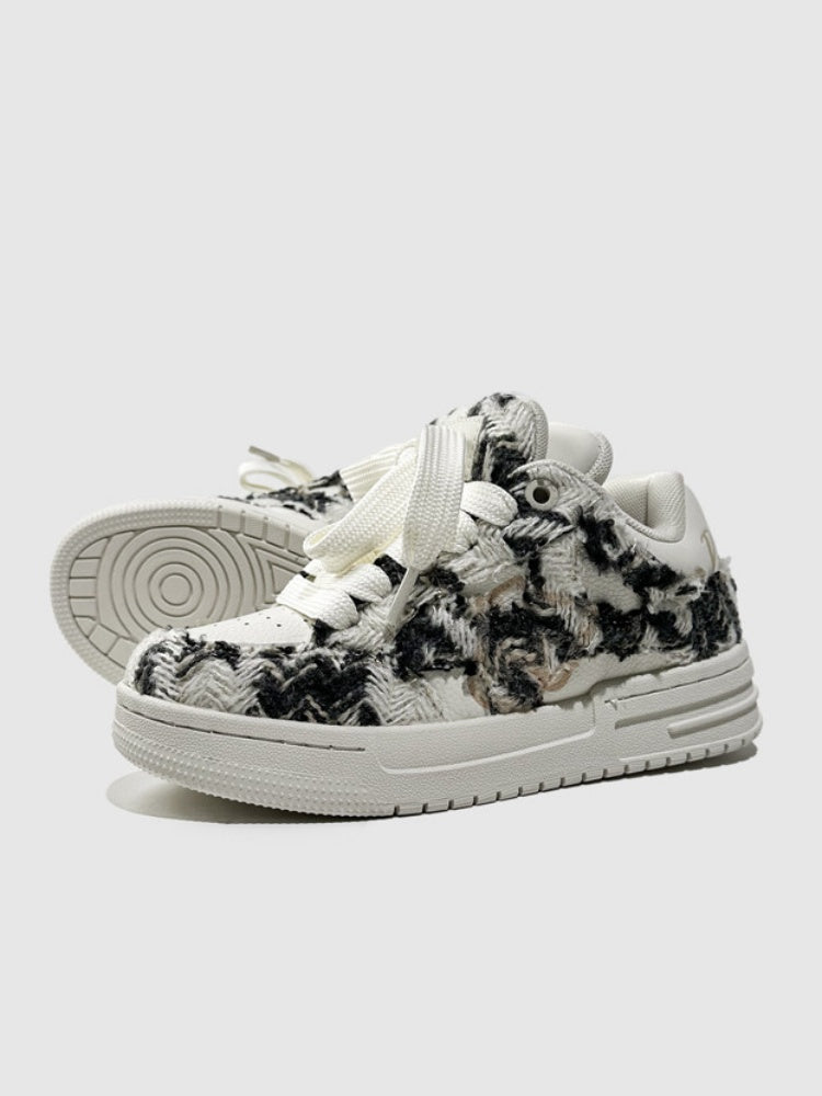 Stitching Fringe Beggar Board Shoes【s0000015527】