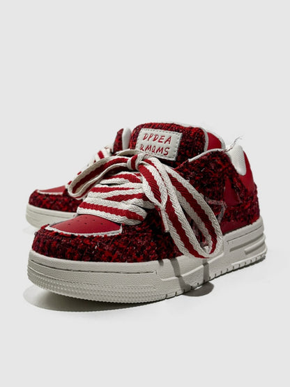 Stitching Fringe Beggar Board Shoes【s0000015527】
