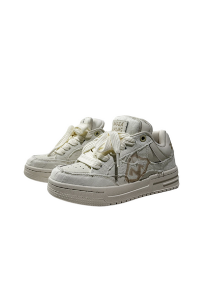 Stitching Fringe Beggar Board Shoes【s0000015527】