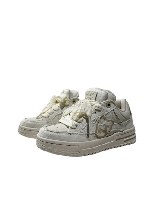 Stitching Fringe Beggar Board Shoes【s0000015527】