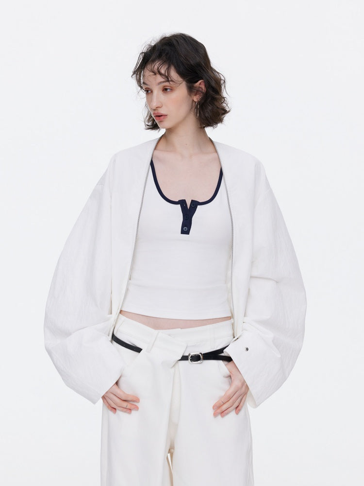 Oversized Cocoon Silhouette Short Jacket【s0000015529】