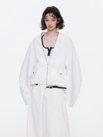 Oversized Cocoon Silhouette Short Jacket【s0000015529】