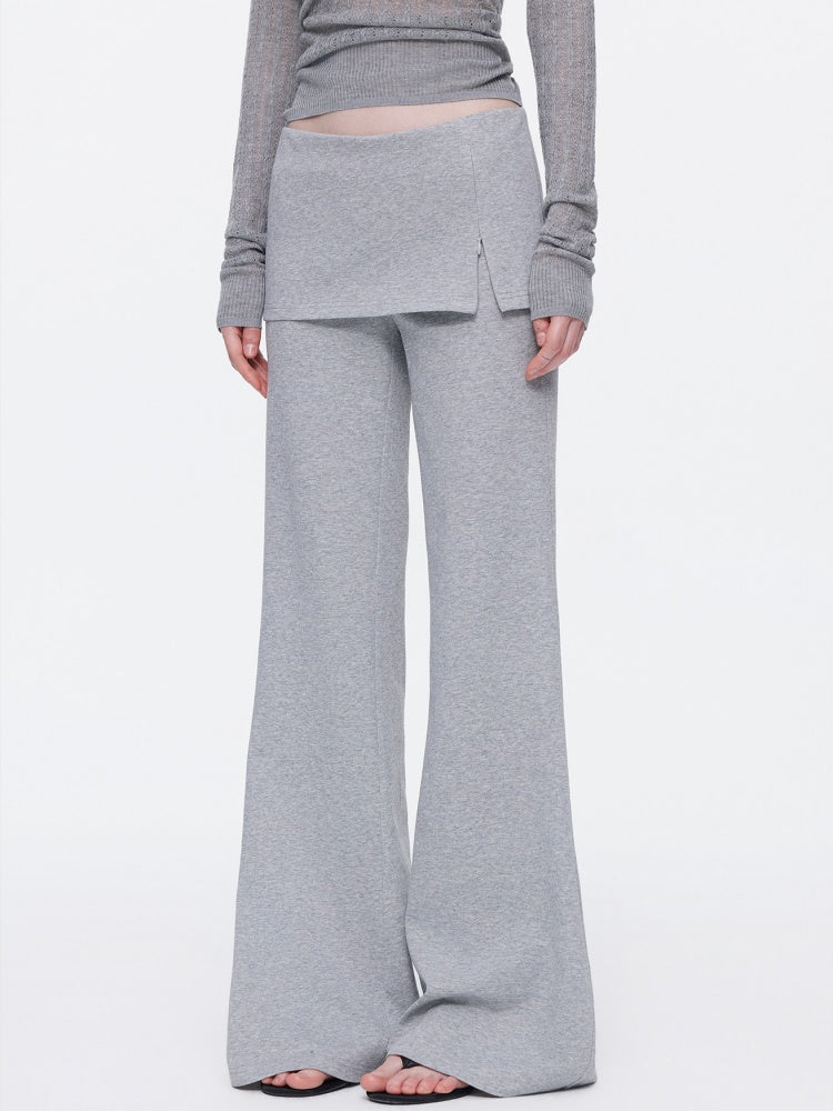 Skin-Friendly Nude Knit Skirt Layers Sports Sweat Pants【s0000015531】