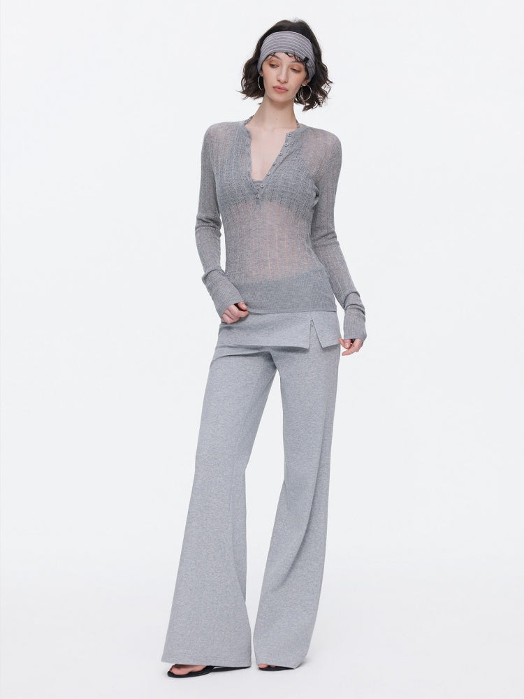 Skin-Friendly Nude Knit Skirt Layers Sports Sweat Pants【s0000015531】
