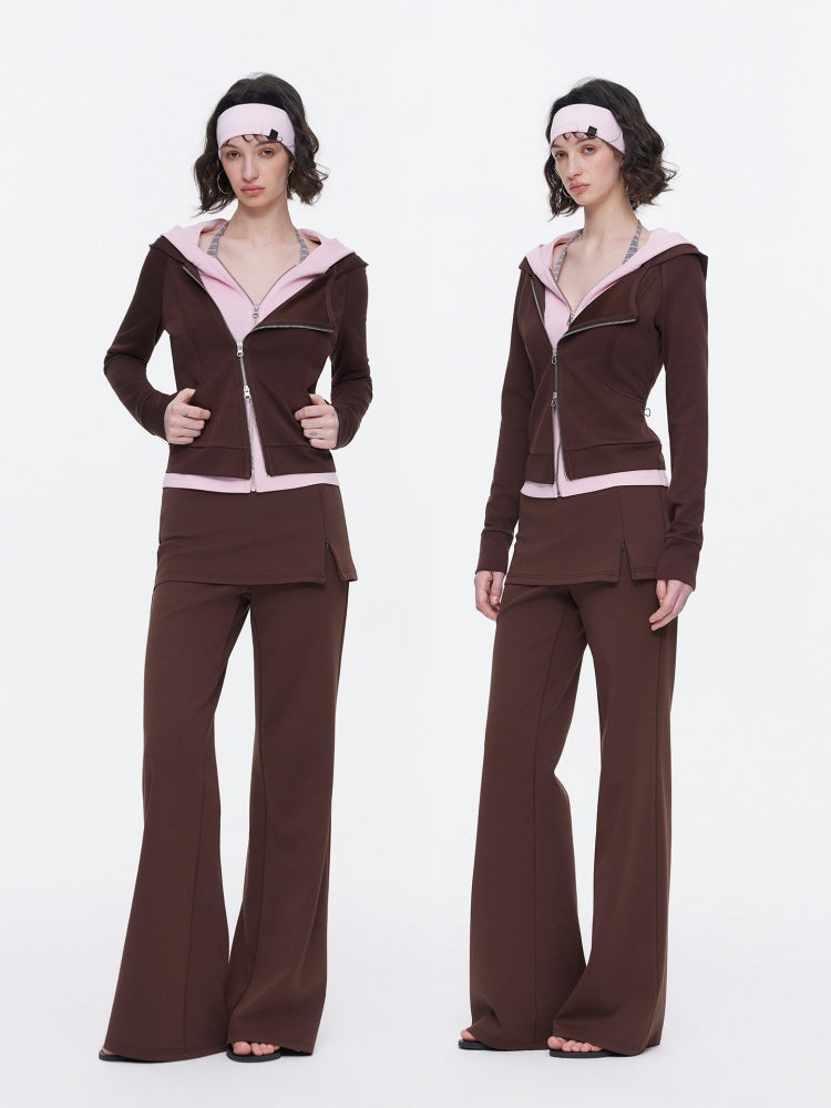 Skin-Friendly Nude Knit Skirt Layers Sports Sweat Pants【s0000015531】