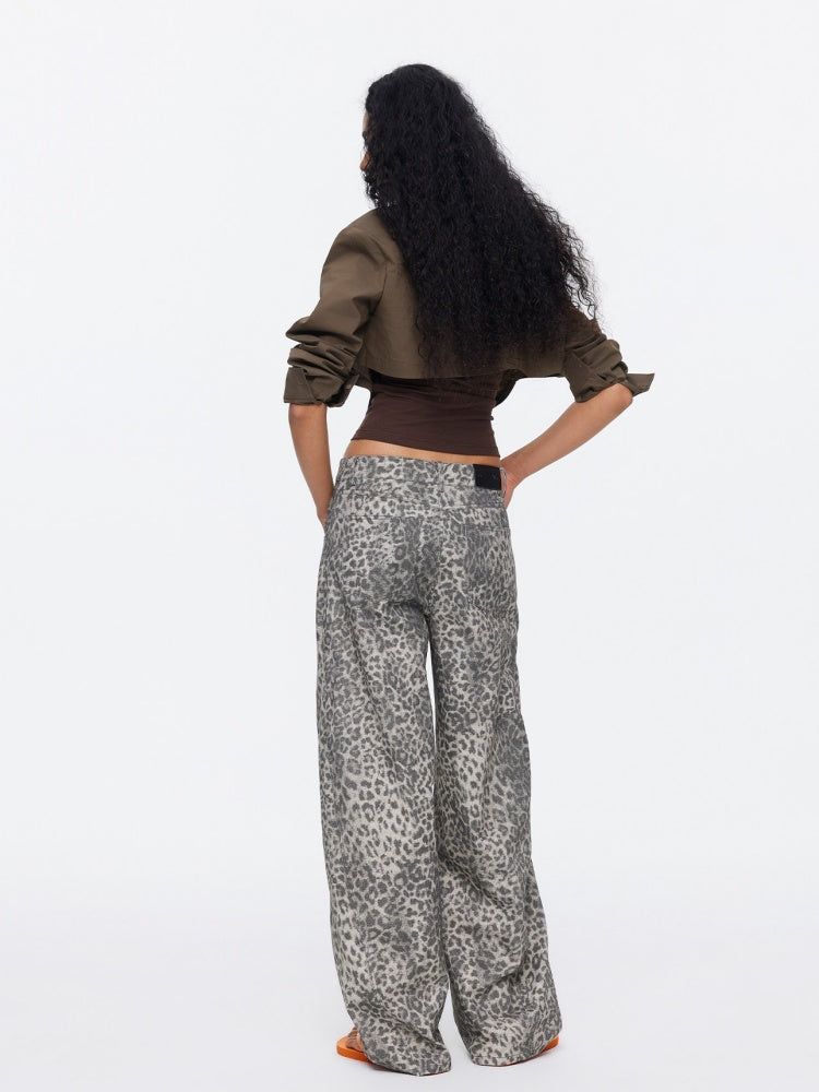 Vintage Modern Leopard Print Scimitar Pants【s0000015534】