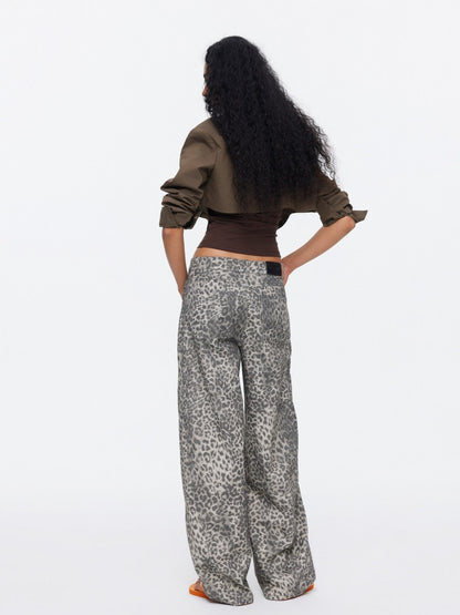 Vintage Modern Leopard Print Scimitar Pants【s0000015534】