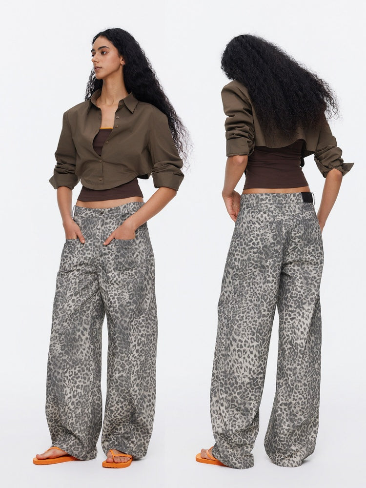 Vintage Modern Leopard Print Scimitar Pants【s0000015534】