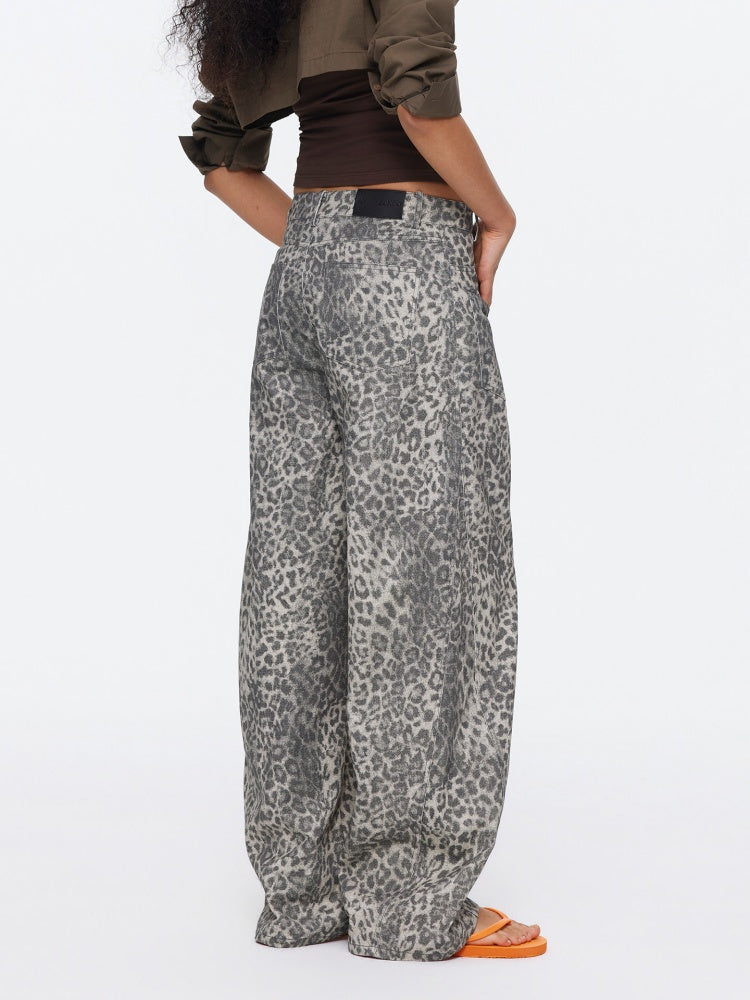 Vintage Modern Leopard Print Scimitar Pants【s0000015534】