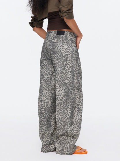 Vintage Modern Leopard Print Scimitar Pants【s0000015534】
