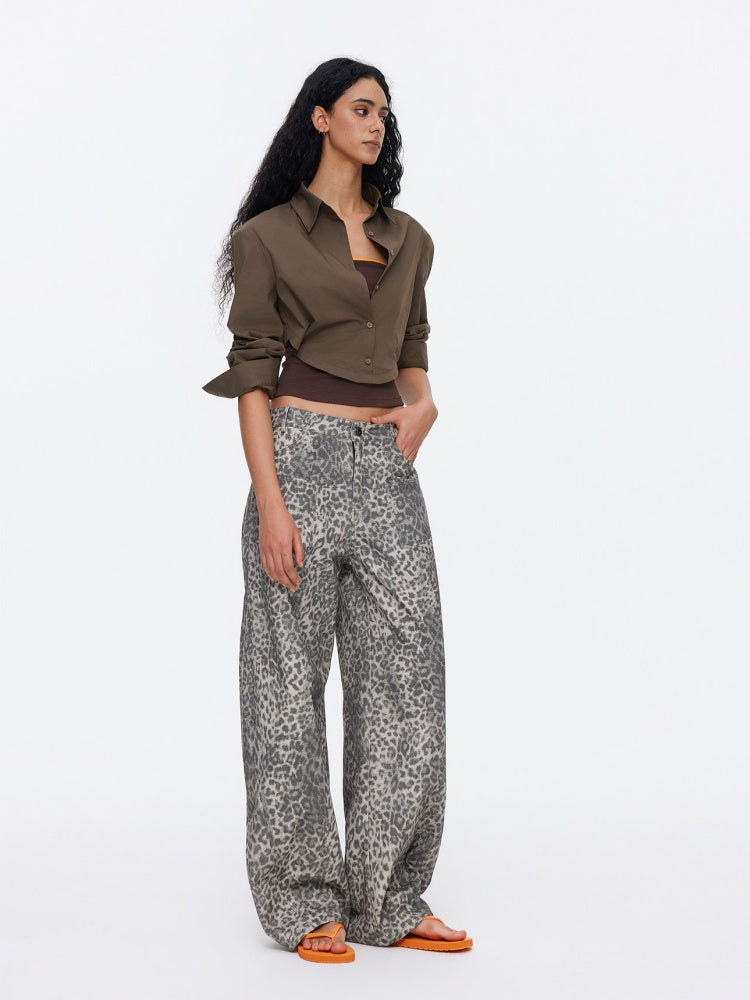 Vintage Modern Leopard Print Scimitar Pants【s0000015534】