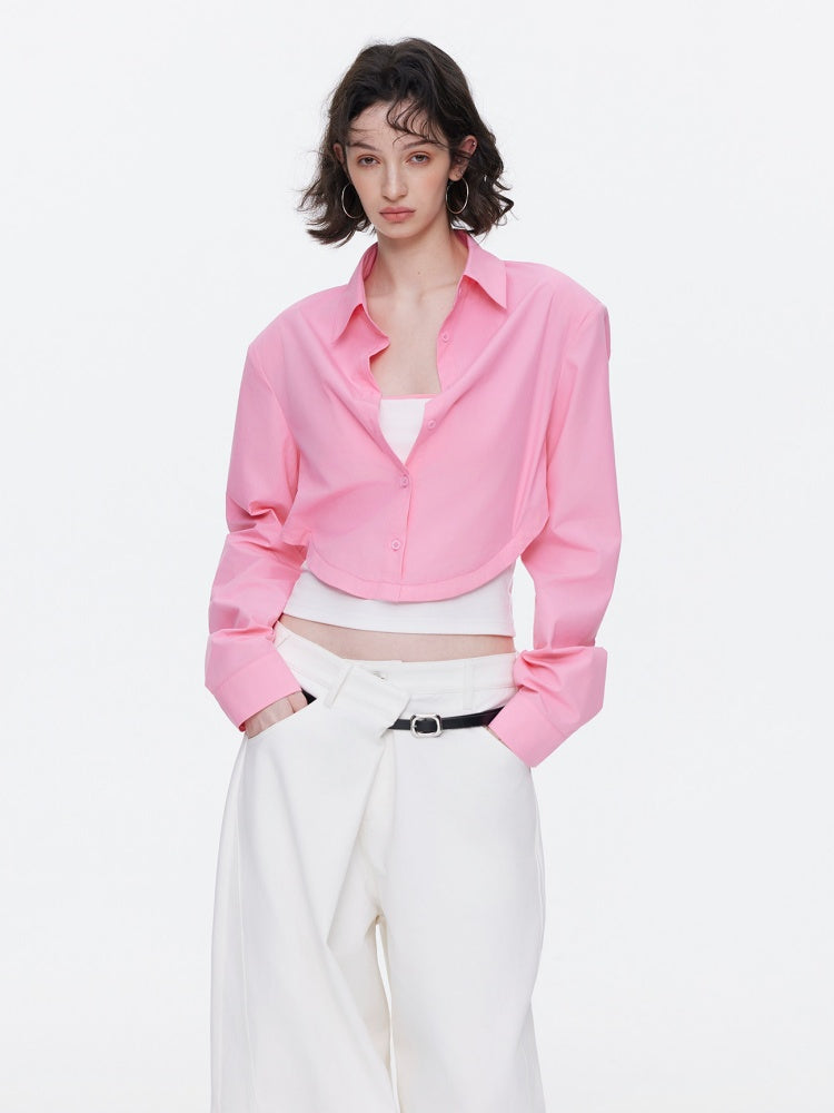 Asymmetrical Waistband Wide-Leg Scimitar Jeans【s0000015535】