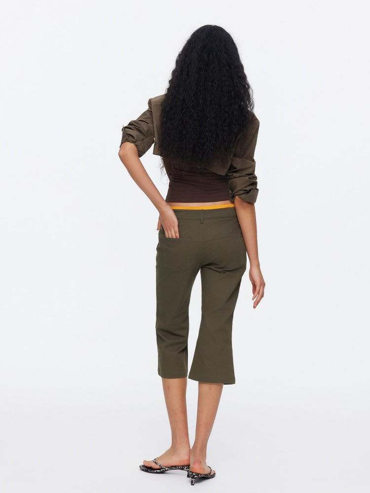 Loose Oversized Shirt Bandeau Contrast Faux Layered Top【s0000015536】