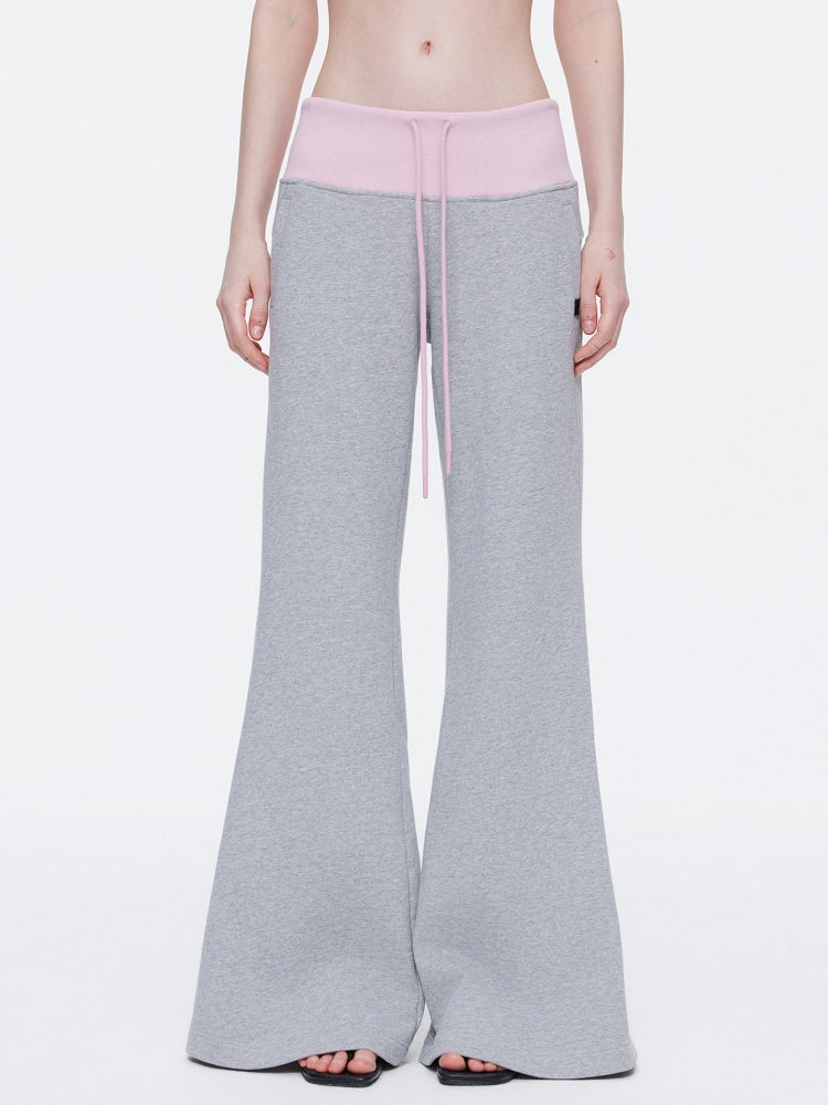 Contrasting Casual Wide-Leg Slimming Floor-Length Bootcut Sweatpants【s0000015537】