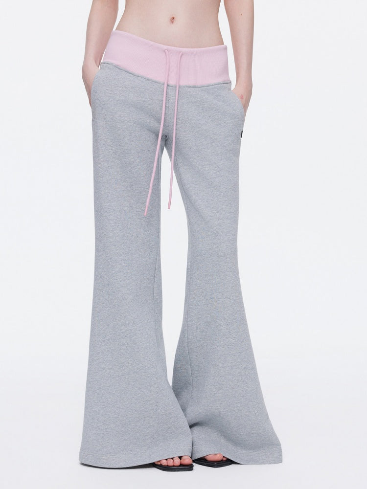 Contrasting Casual Wide-Leg Slimming Floor-Length Bootcut Sweatpants【s0000015537】