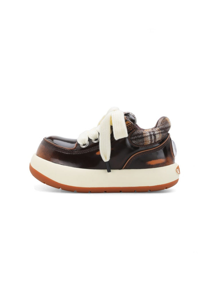 Chunky Sole Cute-Ugly Plaid Shoes【s0000015629】