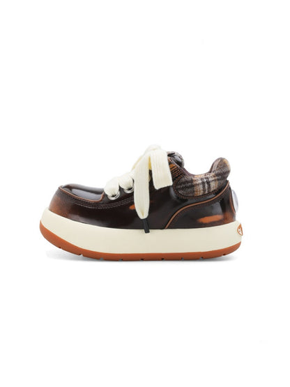 Chunky Sole Cute-Ugly Plaid Shoes【s0000015629】