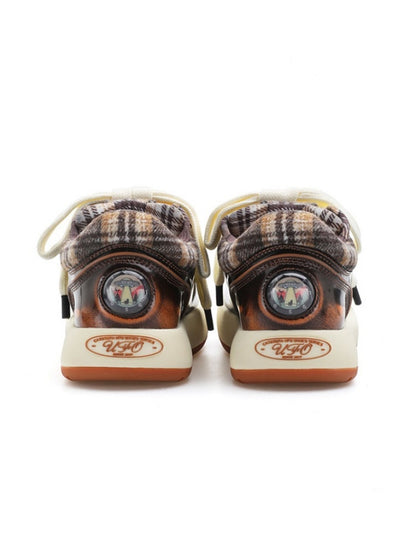 Chunky Sole Cute-Ugly Plaid Shoes【s0000015629】