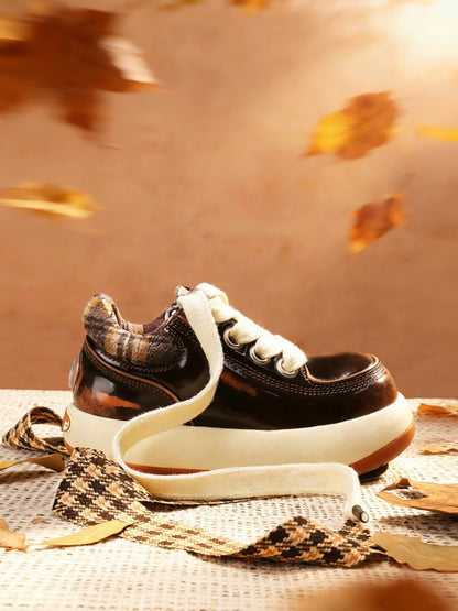 Chunky Sole Cute-Ugly Plaid Shoes【s0000015629】