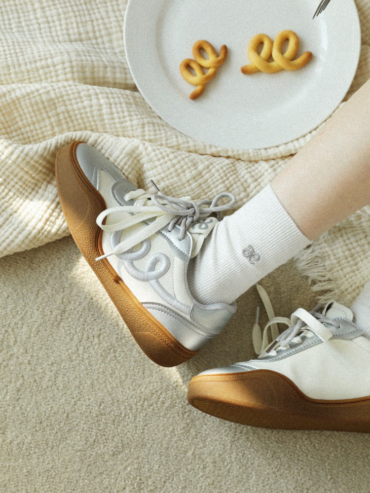 Moonlight Silver Training Embroidered Platform Shoes【s0000015631】