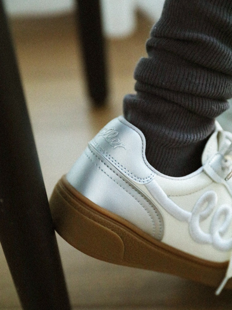 Moonlight Silver Training Embroidered Platform Shoes【s0000015631】