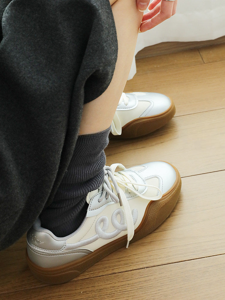 Moonlight Silver Training Embroidered Platform Shoes【s0000015631】