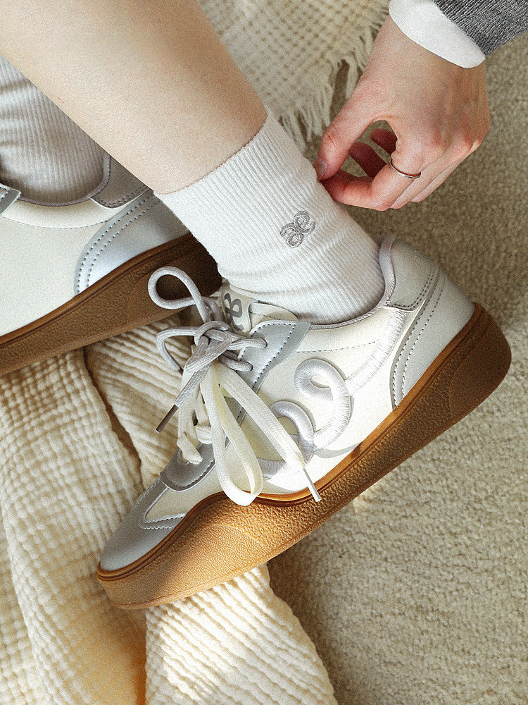 Moonlight Silver Training Embroidered Platform Shoes【s0000015631】
