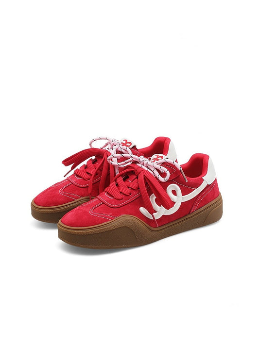 German Training Embroidered Casual Sports Red Shoes【s0000015632】