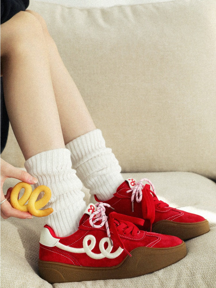 German Training Embroidered Casual Sports Red Shoes【s0000015632】