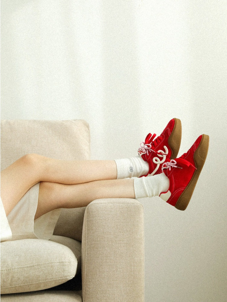 German Training Embroidered Casual Sports Red Shoes【s0000015632】
