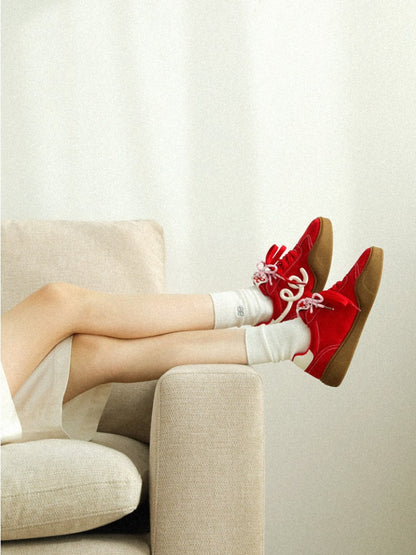 German Training Embroidered Casual Sports Red Shoes【s0000015632】