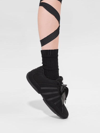 Ballet Vintage Black Classic German Training Thin-Soled Indoor Yoga Shoes【s0000015635】