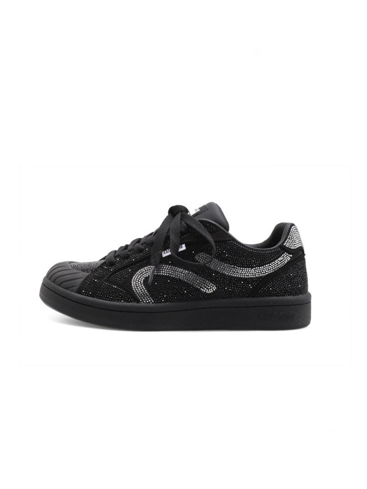 Sparkle Shell Head Sneaker Heel-Up Casual Training Shoes【s0000015636】