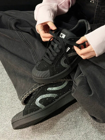 Sparkle Shell Head Sneaker Heel-Up Casual Training Shoes【s0000015636】
