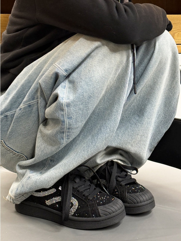 Sparkle Shell Head Sneaker Heel-Up Casual Training Shoes【s0000015636】