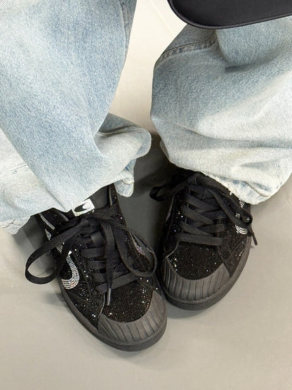 Sparkle Shell Head Sneaker Heel-Up Casual Training Shoes【s0000015636】