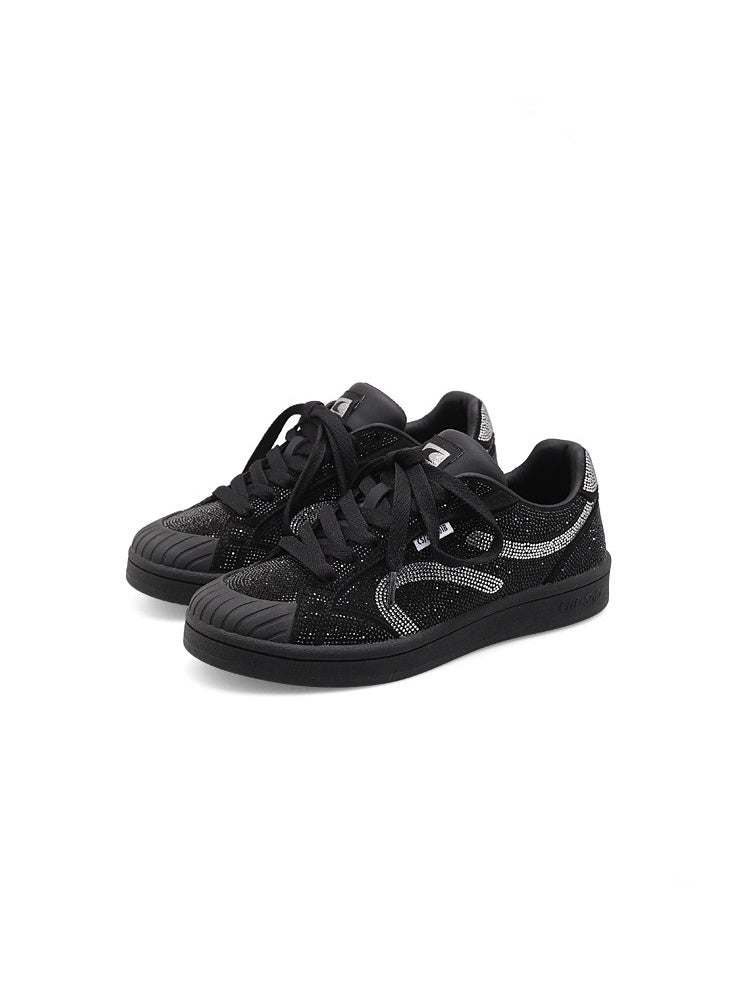 Sparkle Shell Head Sneaker Heel-Up Casual Training Shoes【s0000015636】