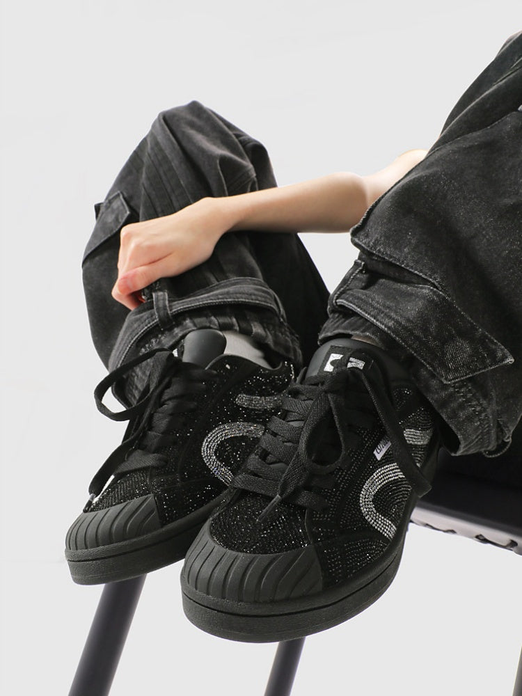 Sparkle Shell Head Sneaker Heel-Up Casual Training Shoes【s0000015636】